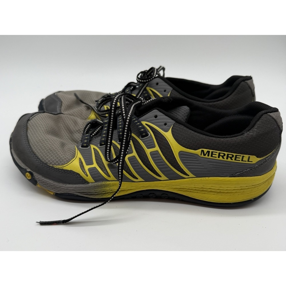 Merrell Shoes Men's Size 11 Carbon Yellow All Out Fuse Trail Running Grip